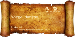 Varga Morgan névjegykártya